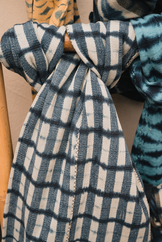 Large Shibori cloth scarf